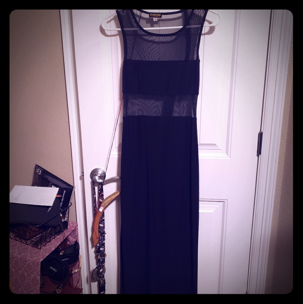 Sheer Black Evening Gown